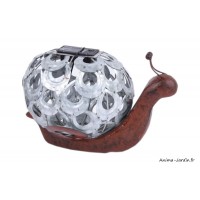 Escargot en métal, H.20 cm, avec récepteur solaire, animal en métal