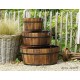 Fontaine en bois naturel, 3 tonneaux, Edinburgh, Ubbink, achat, pas cher