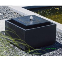 Fontaine moderne LED, Terrazzo et polystone, Sonora, Ubbink
