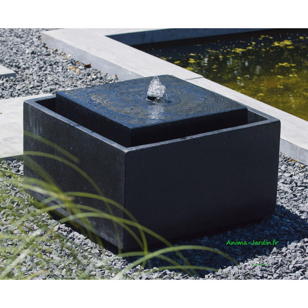 Fontaine moderne LED, Terrazzo et polystone, Sonora, Ubbink