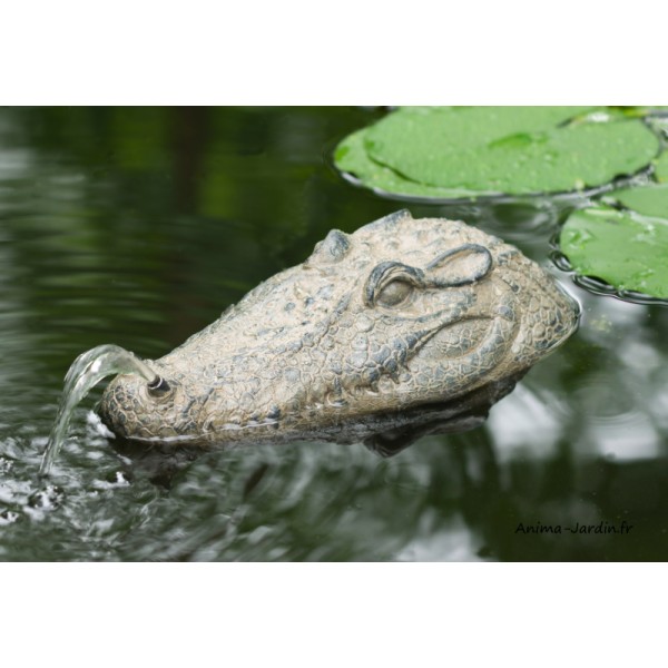 Gargouille flottante crocodile 10CM - Cracheur pour petit jeu d'eau - —