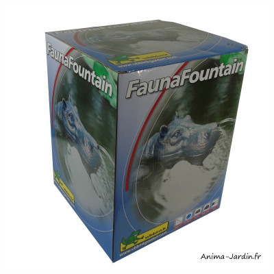 Hippopotame flottant H.11 cm, cracheur d'eau, décoration bassin, Ubbink, achat, pas cher