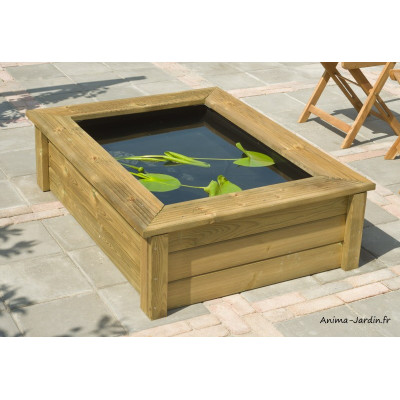 Bassin en bois de sapin,225 L, QUADRO WOOD I, Ubbink, achat, pas cher
