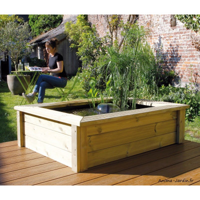 Bassin en bois de sapin,225 L, QUADRO WOOD I, Ubbink, achat, pas cher