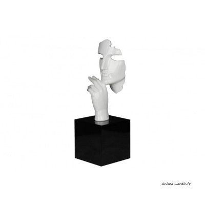 Sculpture en Secreto, visage, H.57 cm, décoration intérieure, Socadis, achat, pas cher