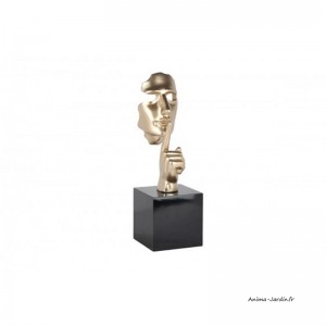 Sculpture Secreto, visage, H.57 cm, décoration intérieure, Socadis, achat, pas cher