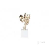 Sculpture Amore, visage couple, H,62 cm, décoration intérieure, Socadis, achat, pas cher