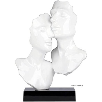 Sculpture Tenerezza, visage couple, H.60 cm, décoration intérieure, Socadis, achat, pas cher