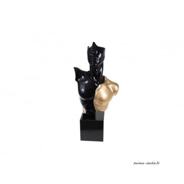 Sculpture buste femme, H.53 cm, décoration intérieure, Socadis, achat, pas cher