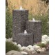 Fontaine LED à trois colonnes, pierre en granite, Siena, Ubbink, achat, pas cher