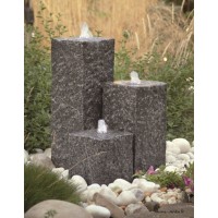 Fontaine LED à trois colonnes, pierre en granite, Siena, Ubbink, achat, pas cher