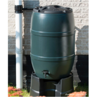 Récupérateur d'eau rigide, tonneau, 120 L ou 210 L, Vert/noir, Nature, achat, pas cher