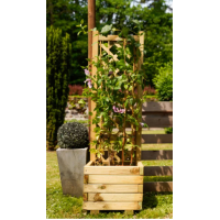 Jardinière en bois, treillis, H.150 cm, jardipolys, bac extérieur, achat, pas cher