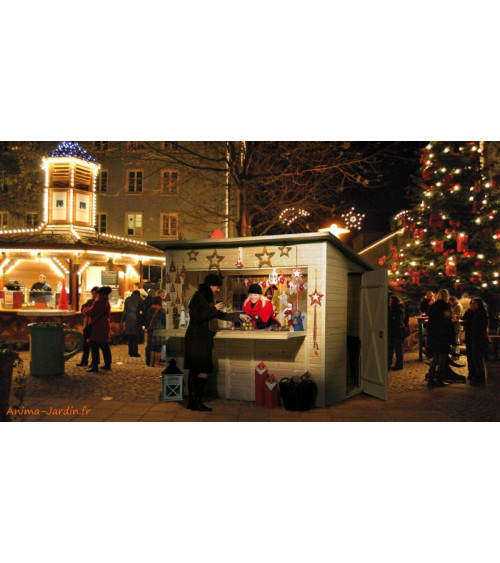 Chalet de vente, marché de noël, abri en bois, Weka, 9,3 m², parois 19mm, achat, pas cher