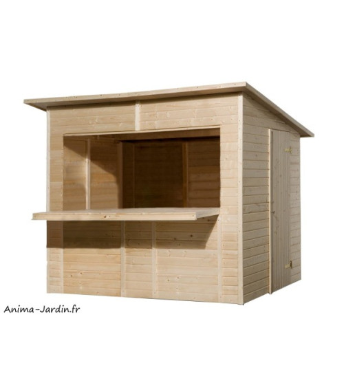 Chalet de vente, marché de noël, abri en bois, Weka, 9,3 m², parois 19mm, achat, pas cher