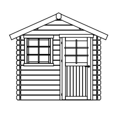 Abri de jardin en bois 28mm, Laval, 1 porte, Solid, pas cher, achat/vente