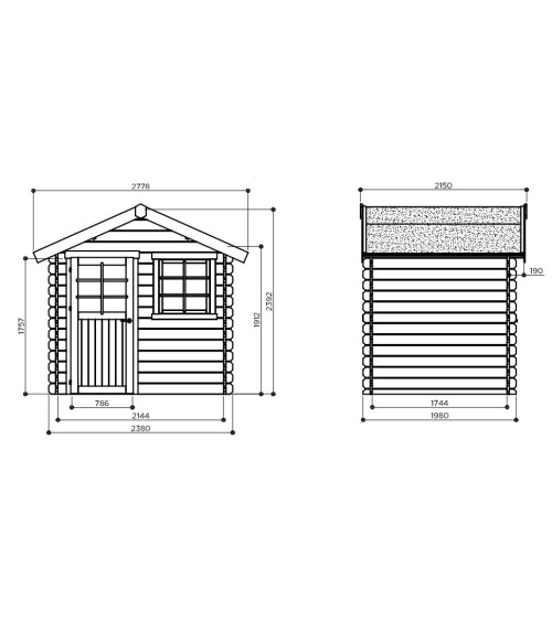 Abri de jardin en bois traité autoclave, 28mm, Laval, 1 porte, Solid, pas cher, achat, vente