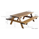 Table pique-nique en bois, 6 personnes, L.200 cm, Jardipolys, achat, pas cher