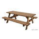 Table pique-nique en bois, 6 personnes, L.200 cm, Jardipolys, achat, pas cher