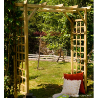 Pergola en bois, Valeriane, H.214,5 cm, plante grimpante
