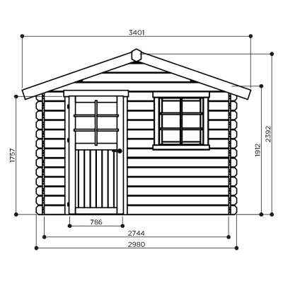Petit abri de jardin en bois 28mm, Saran, 5 m², 1 porte, Solid, pas cher, achat