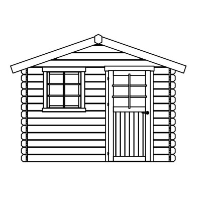 Petit abri de jardin en bois 28mm, Saran, 5 m², 1 porte, Solid, pas cher, achat