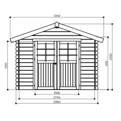 Abri de jardin en bois 28mm, Chartres, 6 m², 2 portes, Solid, pas cher, achat, vente