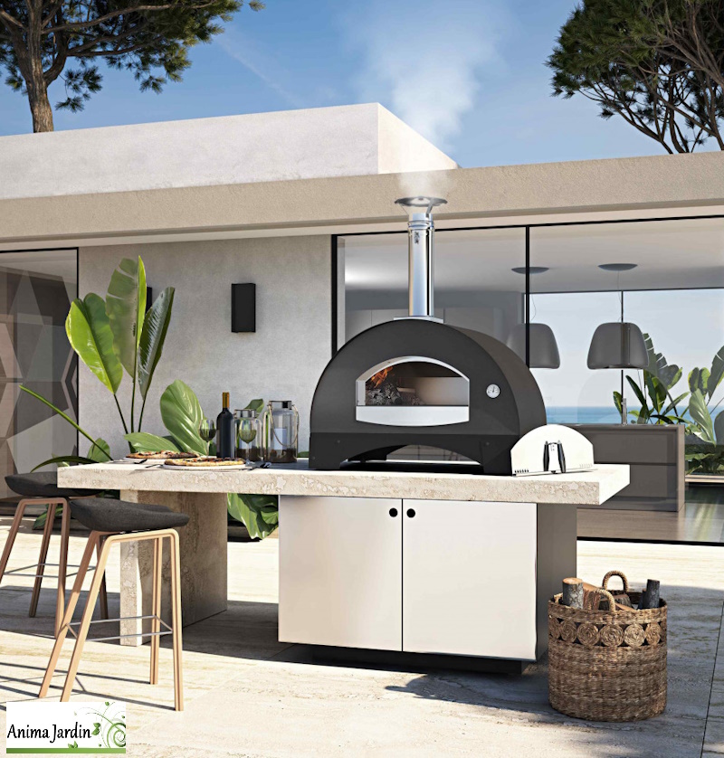 Four à bois pour pizza en Acier Carlo - Palazzetti-Anima-Jardin.fr