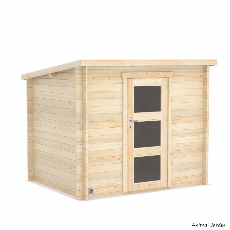 Abri de jardin en bois, Landes 4.9 m², 19 mm, avec toit en feutre bitumeux, rangement, Forest-style, achat, pas cher