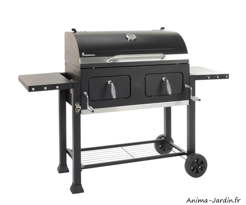 KESSER® Grand Chariot à barbecue au charbon de bois | Grill XLL à charbon  de bois avec couvercle, roues, poignée en acier inoxydable, grille et