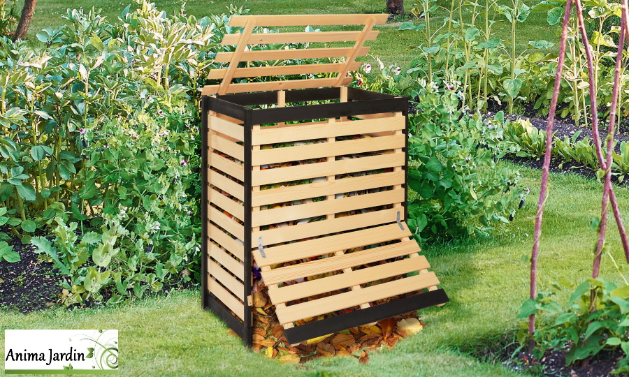 Composteur de jardin en bois, Sourcidys, anima jardin.fr