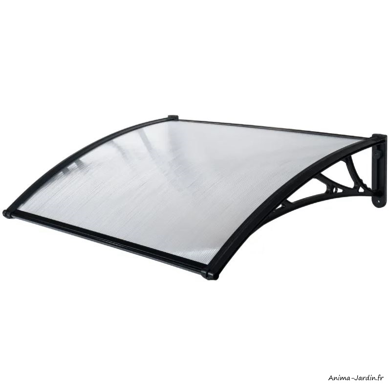 Marquise en polycarbonate-100 x 80 cm-protection entrée de maison-auvent de porte-Anima-Jardin.fr