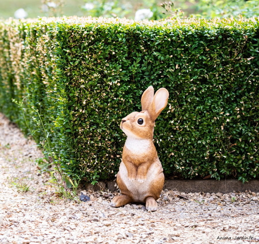 Lapin, H.39 cm, animal en résine, décoration extérieure, Garden ID