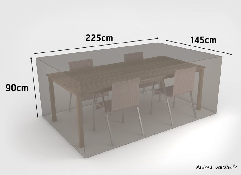 Housse de qualité pour salon de jardin-225 x 145 cm- housse étanche-Nortene-pas cher-achat-Anima-Jardin.fr