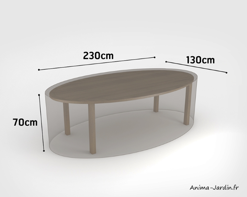 Housse de qualité pour table de jardin ovale-230 x 130 cm-housse étanche-Nortène-pas cher-Anima-Jardin.fr