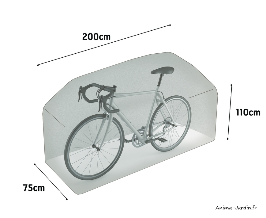 Housse De Protection Pour Vélo H110 X 200 X 70 Cm