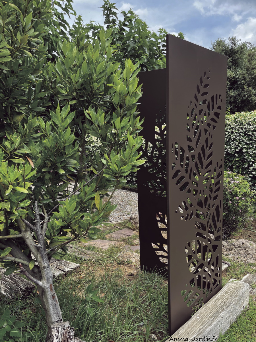 Panneau décoratif Athea motif feuille, 60x150 cm, brun, nortene, Anima-Jardin.fr