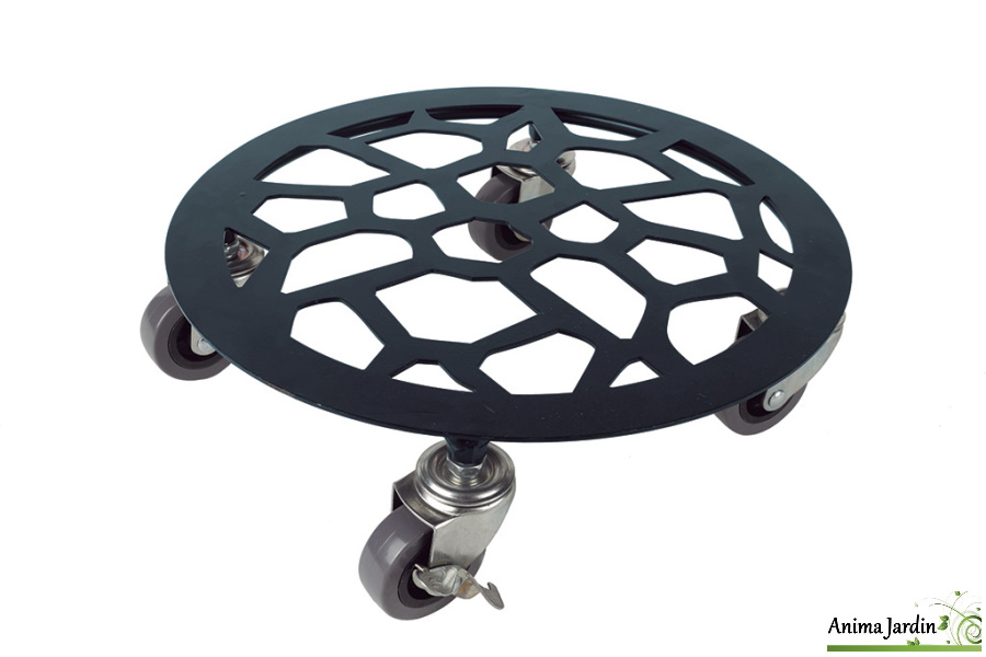 Support à roulette pour plante, Flora roll Stone, nortene, Anima Jardin.fr