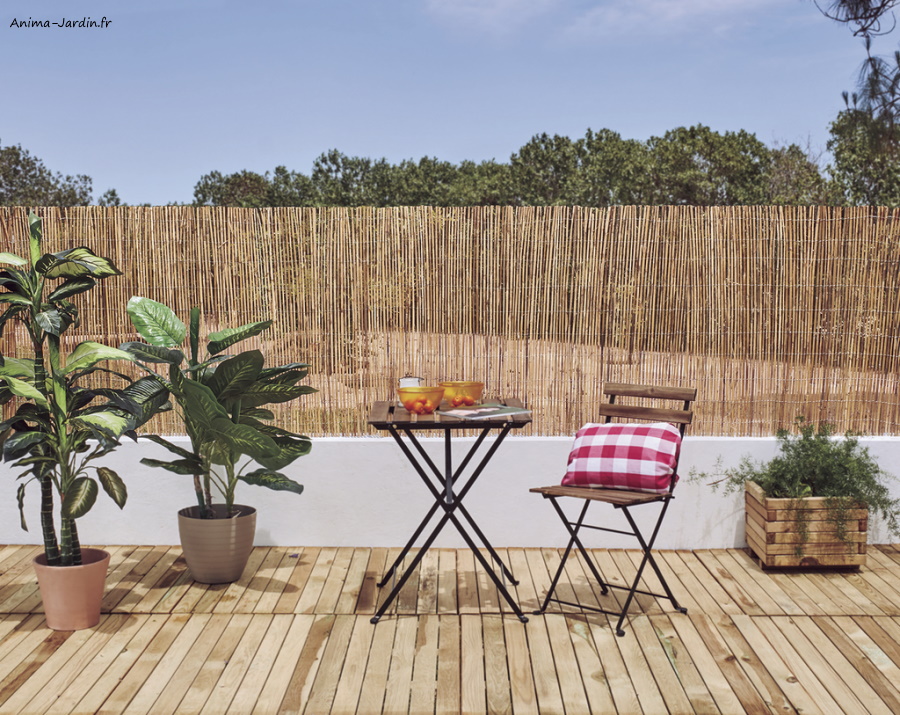 canisse bambou tissé, Bamboo Excel, occultation 90%, nortene, Anima-JArdin.fr