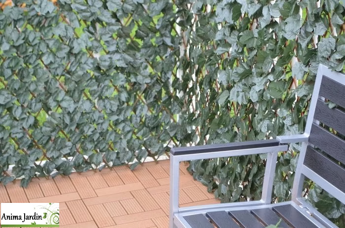 Treillis extensible en osier 2x1 m, Feuille lierre bicolore, 2x1 m, ideal-garden-netlon-achat-pas-cher-anima-jardin.fr