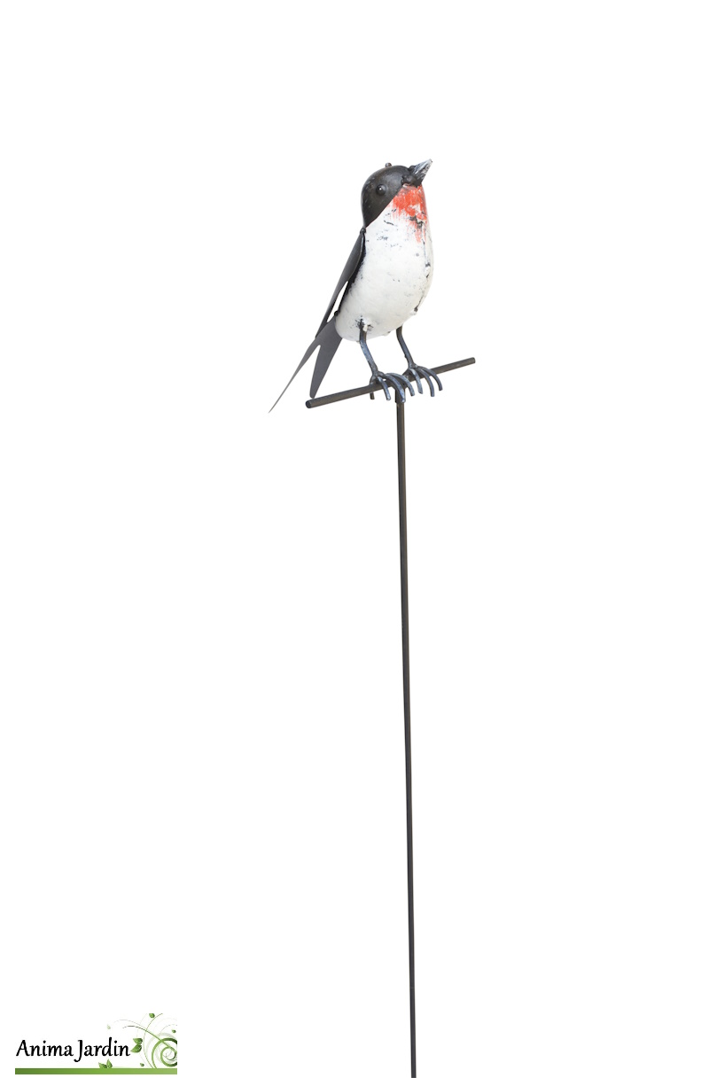 Silhouette oiseau hirondelle, animal en métal, décoration extérieure, Garden ID, anima jardin