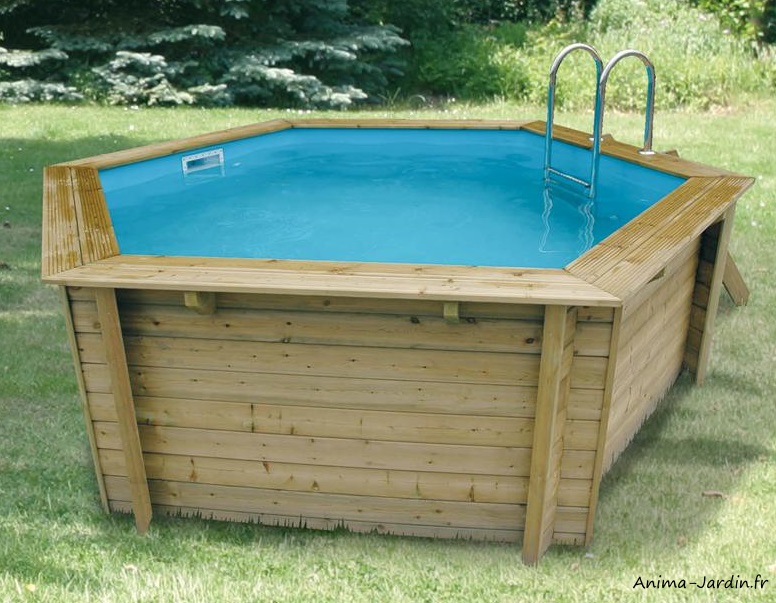 Piscine Azura 410-H120 cm-entourage bois-Ubbink-piscine de qualité-Anima-Jardin.fr