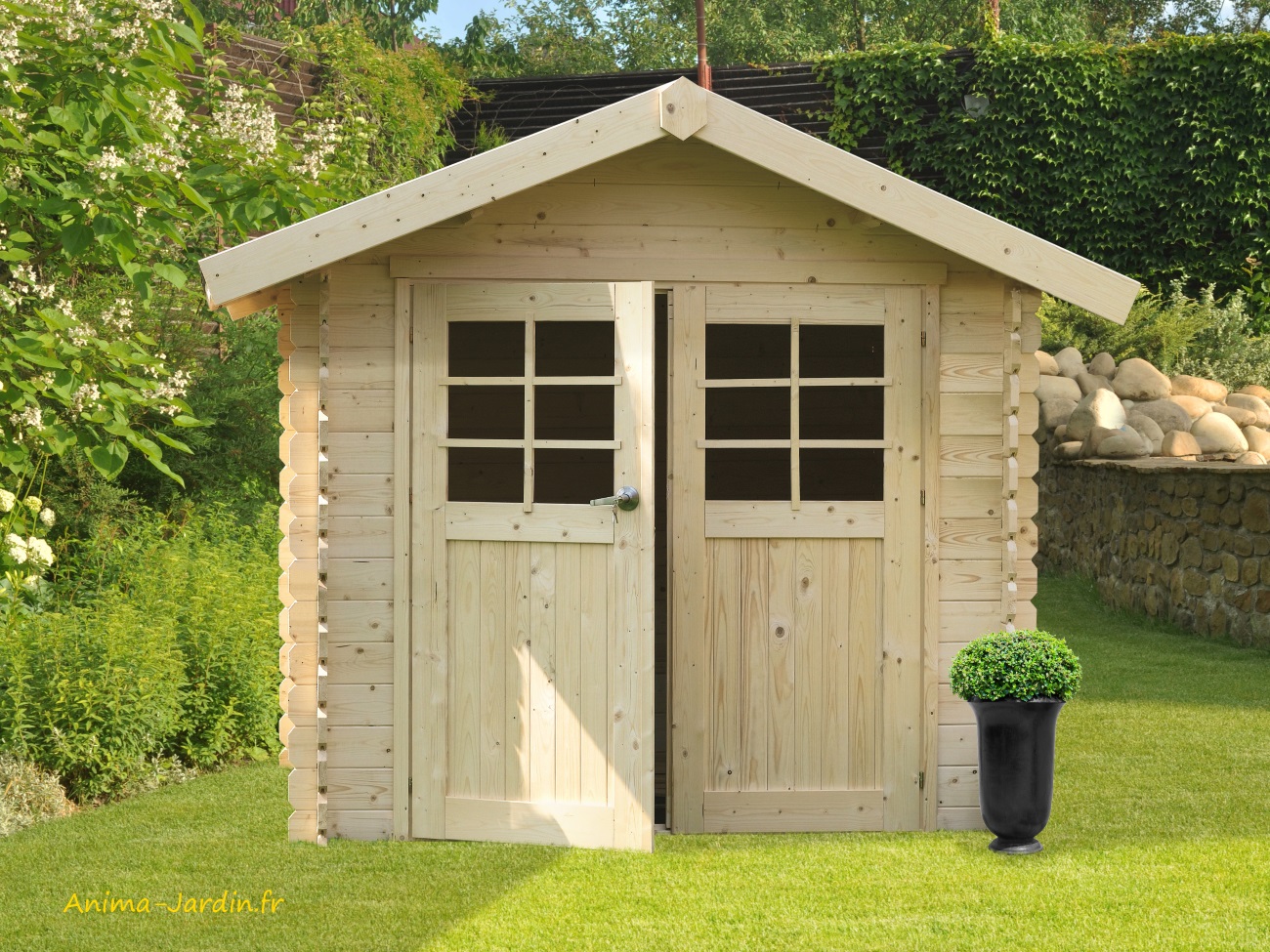 Abri de jardin en bois 19mm, Hof, 5m², 2 portes, Solid, pas cher, achat,  vente