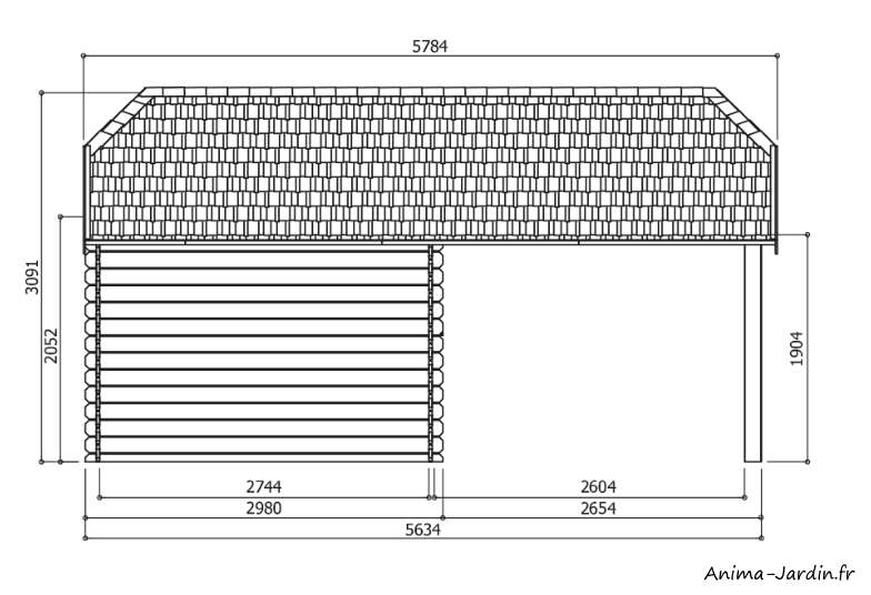 Abri de jardin Cork-dimensions-plan-Solid-Anima-Jardin.fr