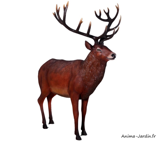 Cerf adulte en résine, animal des forêts, décoration de jardin, achat, pas cher