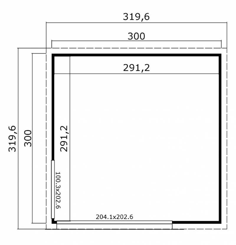 Abri de jardin en bois, dimensions, plan, Anima-Jardin.fr