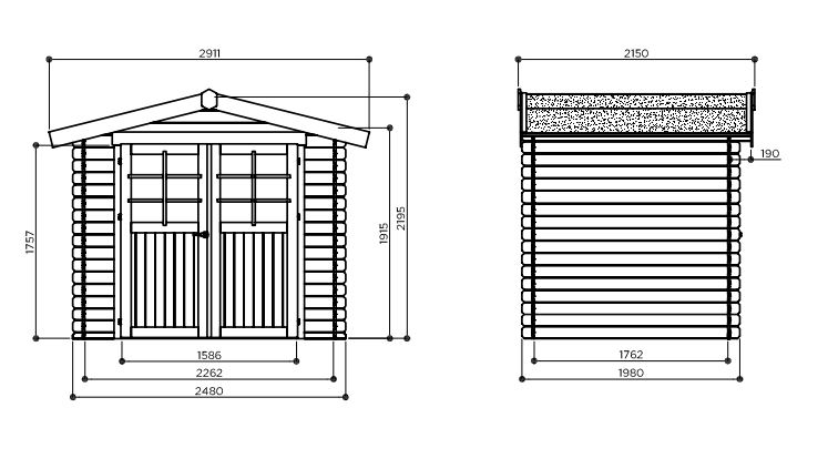 Abri de jardin en bois-petit abri Dresden-2 portes-Solid-achat-pas cher-Anima-Jardin.fr