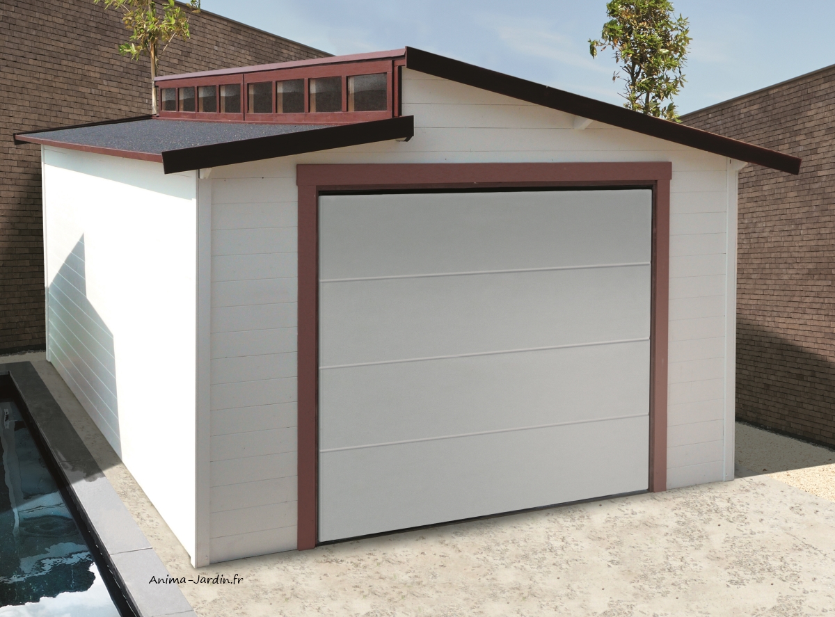 Garage en bois 4 m x 6 m, 44 mm - acheter sur notre boutique en ligne