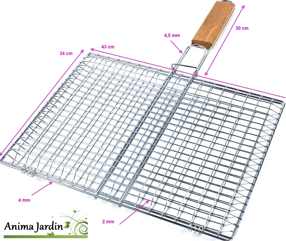 Double grille à Barbecue en inox (30x35cm)