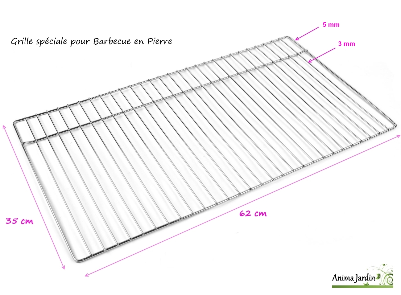 Sans Marque Grille de Barbecue - Carré - 60cm - Inox à prix pas cher